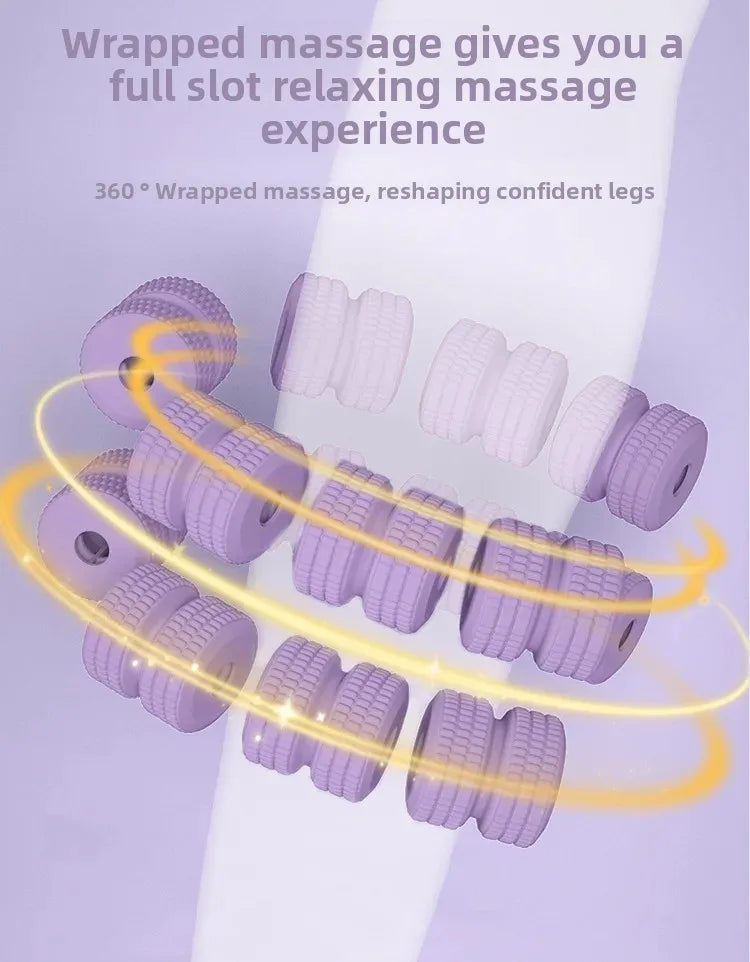 Newest 28 Wheel Annular Leg Clamp Massager Relax Massager Anti-cellulite Massager Body Slimming Roller Massage for Body