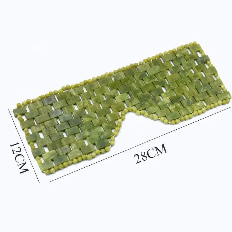 Natural Xiuyan Jade Facial Mask Gouache Scraper Roller Massager Jade Stone Guasha Cold Therapy Anti Aging Jade Mask Beauty Tool