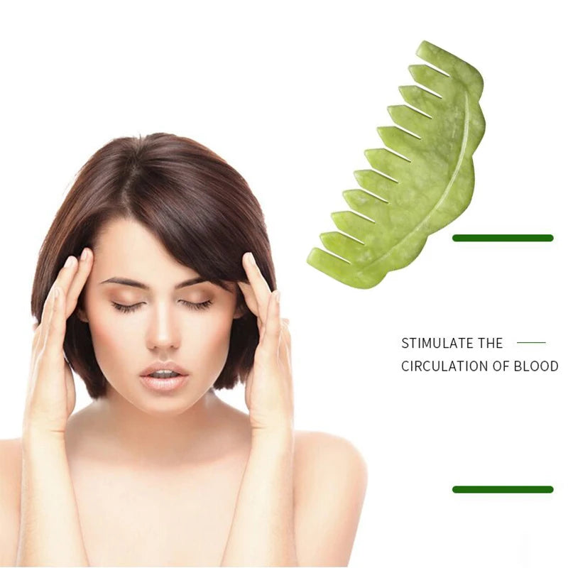 3pcs Natural Stone Gua Sha Face Roller Set Gouache Scraper Back Neck Scratcher Massager For Face Massage Tools Jade Roller