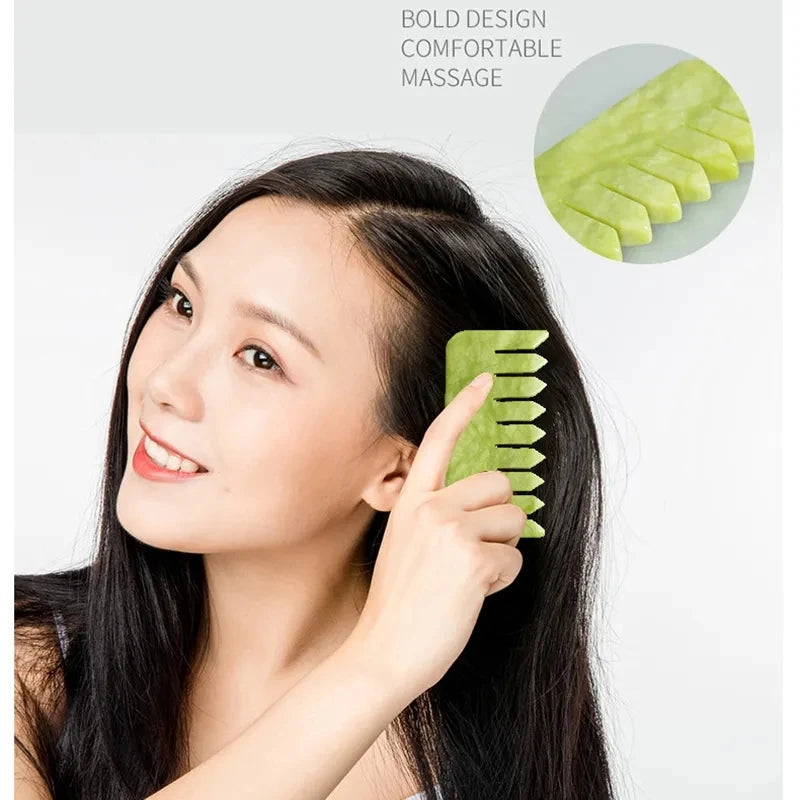 3pcs Natural Stone Gua Sha Face Roller Set Gouache Scraper Back Neck Scratcher Massager For Face Massage Tools Jade Roller