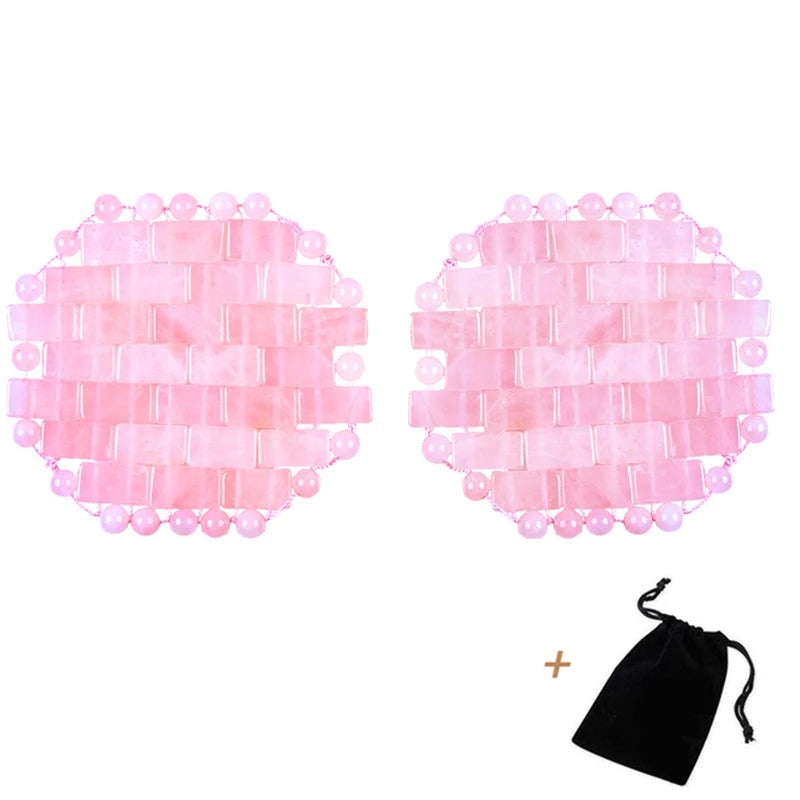 Natural Jade Mini Crystal Eye Mask Rose Quartz Amethyst Eye Mask For Relieve Eye Fatigue Cold Therapy Facial Lifting Skin Care