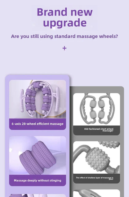 Newest 28 Wheel Annular Leg Clamp Massager Relax  Massager Anti-cellulite Massager Body Slimming Roller Massage for Body