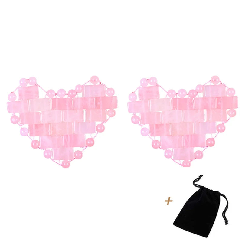 Natural Jade Mini Crystal Eye Mask Rose Quartz Amethyst Eye Mask For Relieve Eye Fatigue Cold Therapy Facial Lifting Skin Care