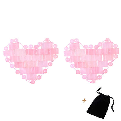 Natural Jade Mini Crystal Eye Mask Rose Quartz Amethyst Eye Mask For Relieve Eye Fatigue Cold Therapy Facial Lifting Skin Care