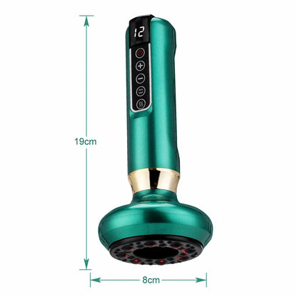 6/12 Gears Electric Cupping Massager Vacuum Suction Cup GuaSha Anti Cellulite Scraping Infrared Heat Body Slimming Massage