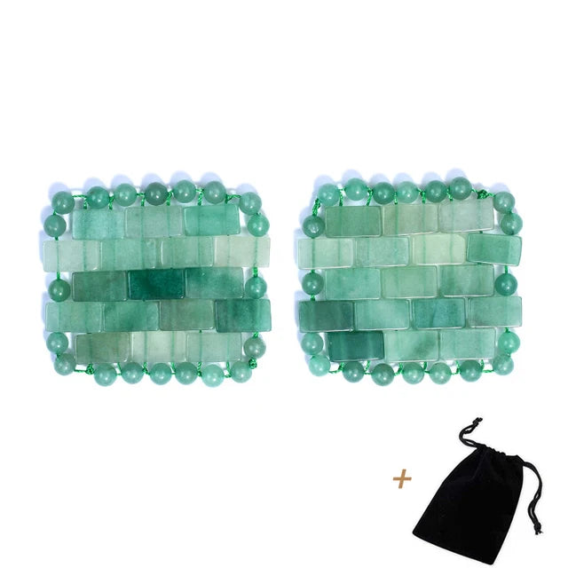 Natural Jade Mini Crystal Eye Mask Rose Quartz Amethyst Eye Mask For Relieve Eye Fatigue Cold Therapy Facial Lifting Skin Care