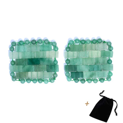 Natural Jade Mini Crystal Eye Mask Rose Quartz Amethyst Eye Mask For Relieve Eye Fatigue Cold Therapy Facial Lifting Skin Care