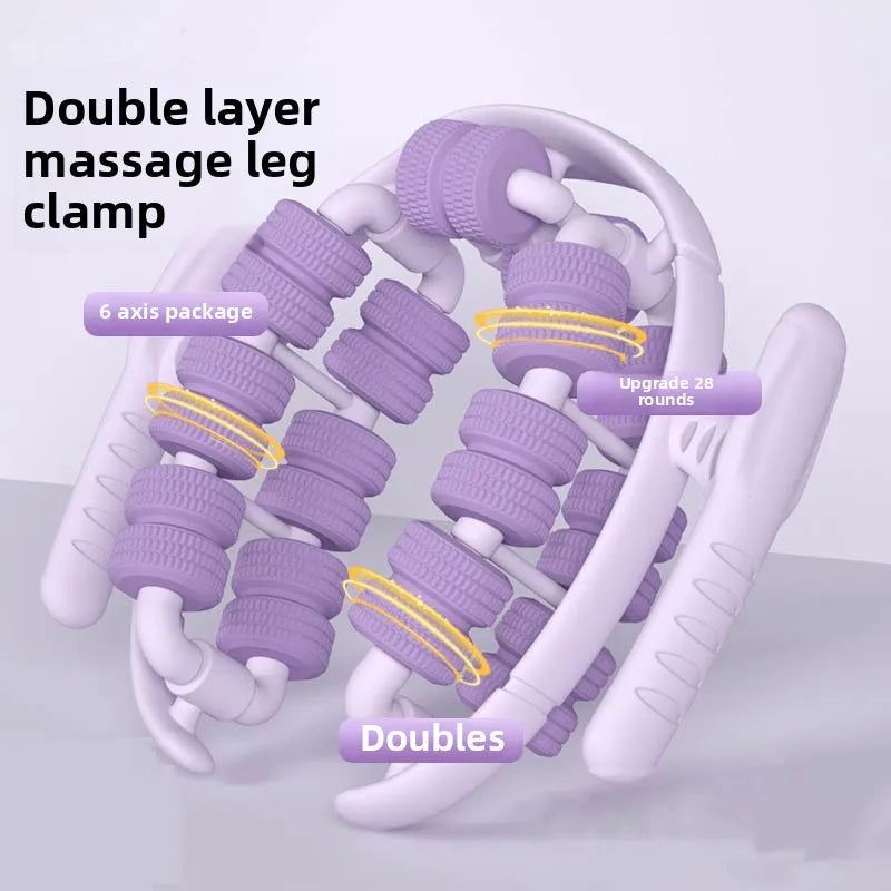 Newest 28 Wheel Annular Leg Clamp Massager Relax  Massager Anti-cellulite Massager Body Slimming Roller Massage for Body