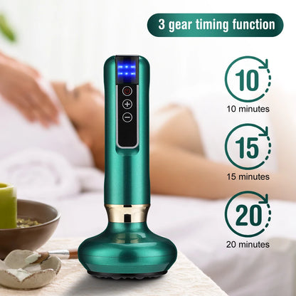 6/12 Gears Electric Cupping Massager Vacuum Suction Cup GuaSha Anti Cellulite Scraping Infrared Heat Body Slimming Massage
