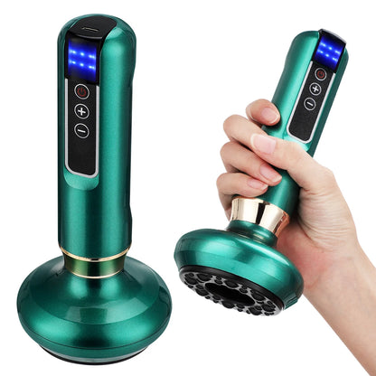 6/12 Gears Electric Cupping Massager Vacuum Suction Cup GuaSha Anti Cellulite Scraping Infrared Heat Body Slimming Massage
