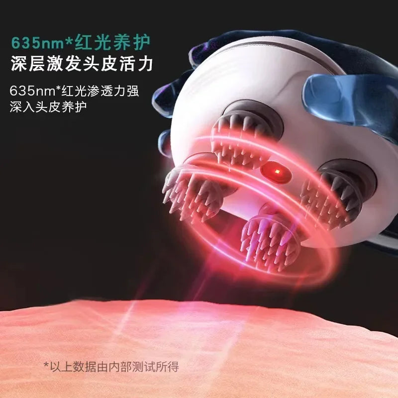 Electric Scalp Head Massager Red Light Therapy Antistress Relax Body Massage Remove Muscle Tension Tiredness Massageador Tool