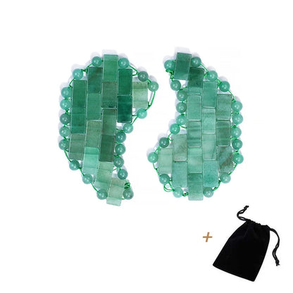 Natural Jade Mini Crystal Eye Mask Rose Quartz Amethyst Eye Mask For Relieve Eye Fatigue Cold Therapy Facial Lifting Skin Care