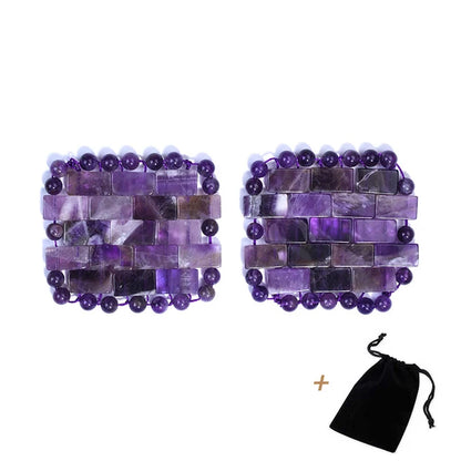Natural Jade Mini Crystal Eye Mask Rose Quartz Amethyst Eye Mask For Relieve Eye Fatigue Cold Therapy Facial Lifting Skin Care